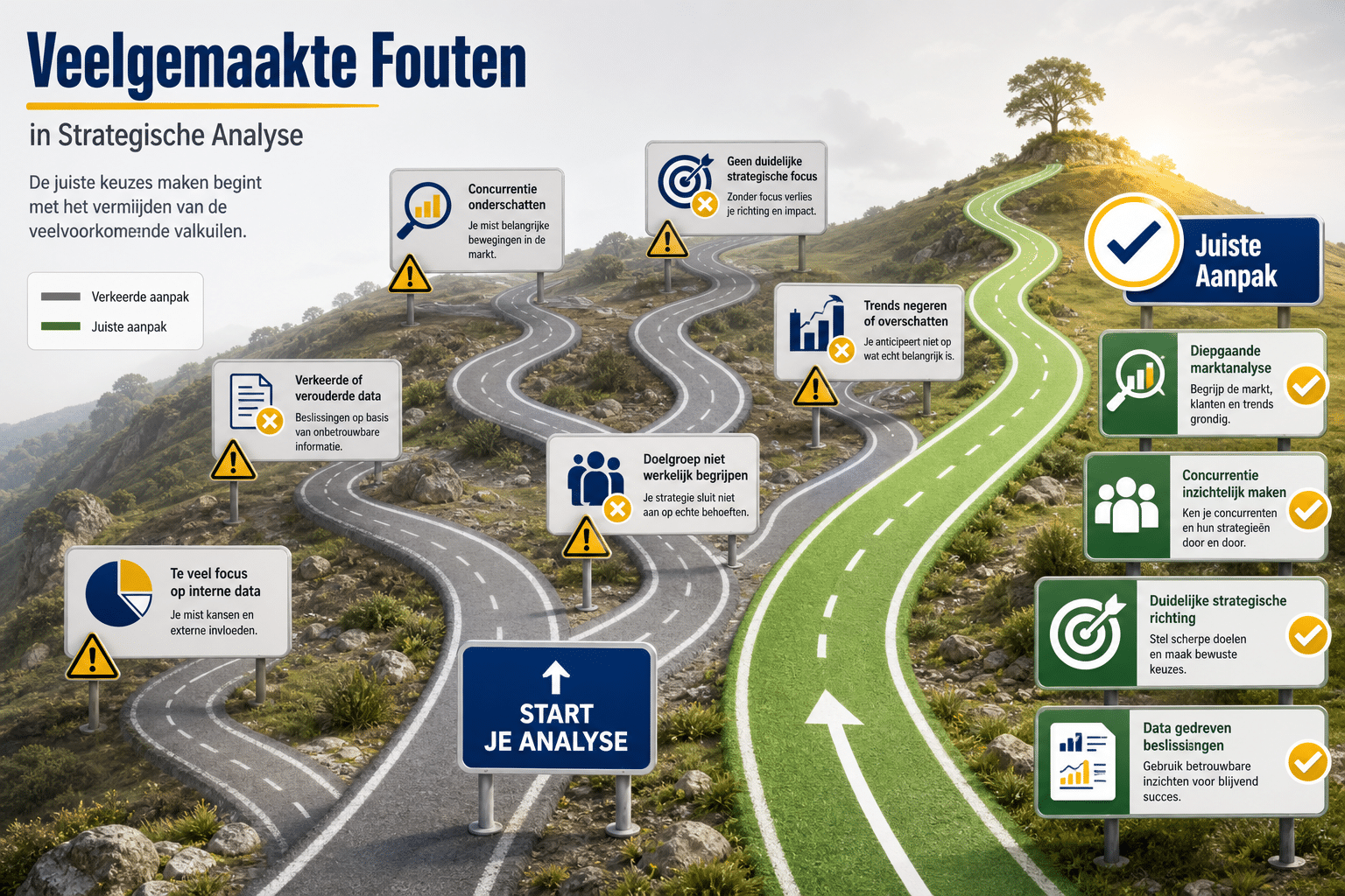overzicht van de rechte weg naar boven voor google succes